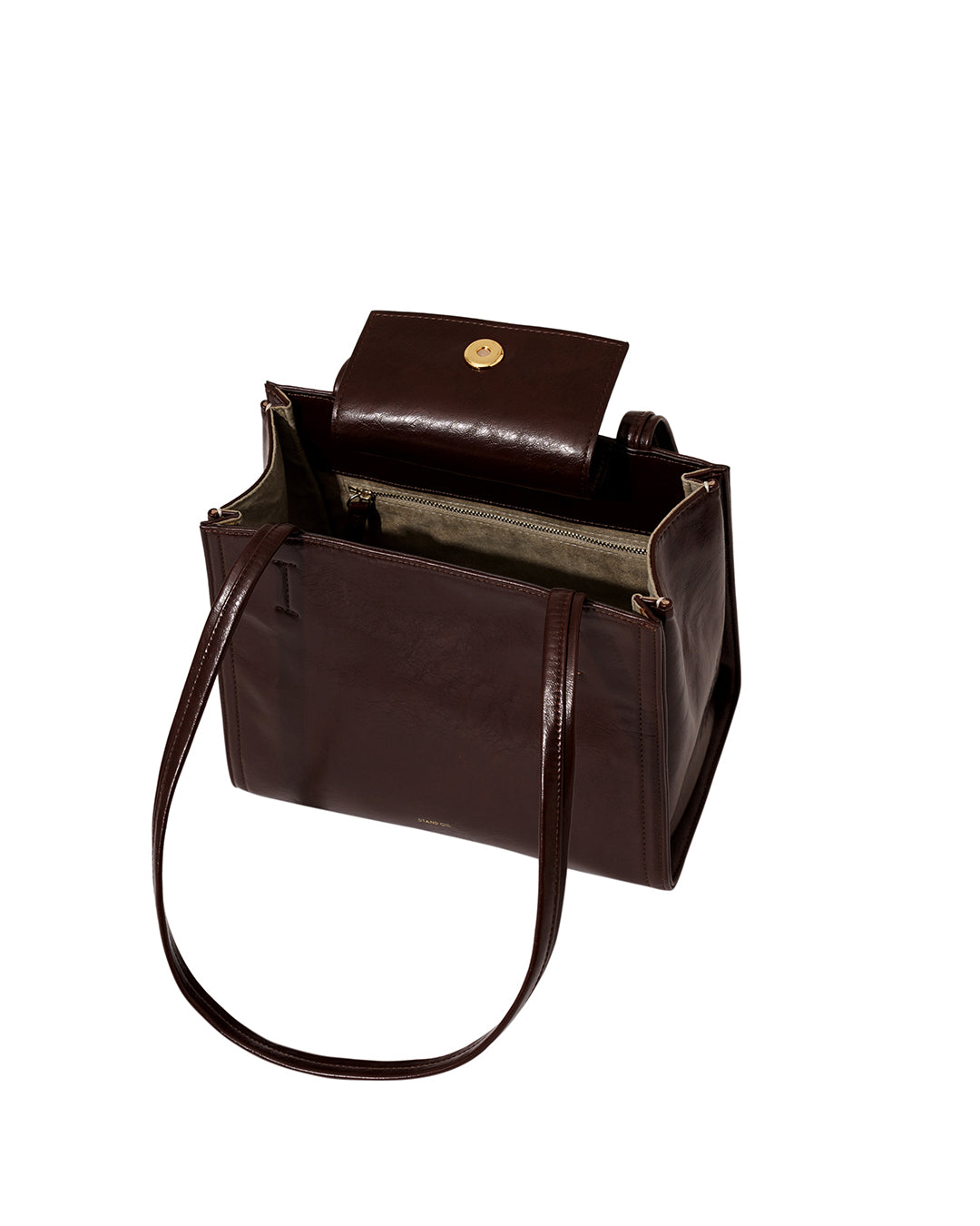 Túi Xách Stand Oil Oblong Bag Mini #Marron