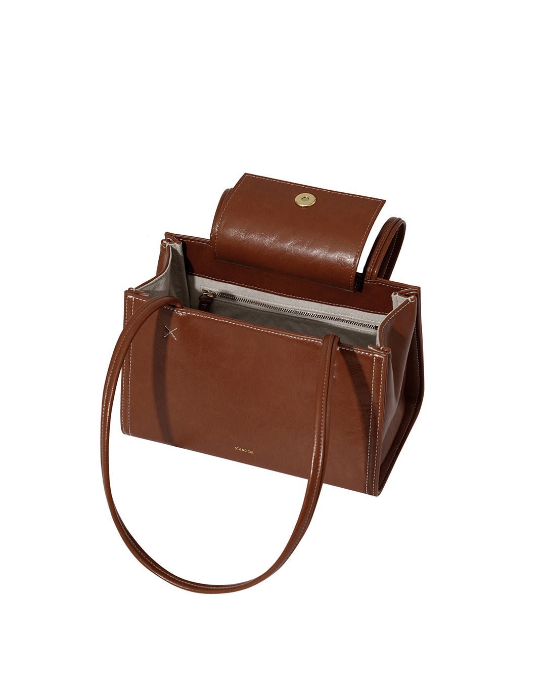 Túi Xách Stand Oil Oblong Bag Tiny #Brown