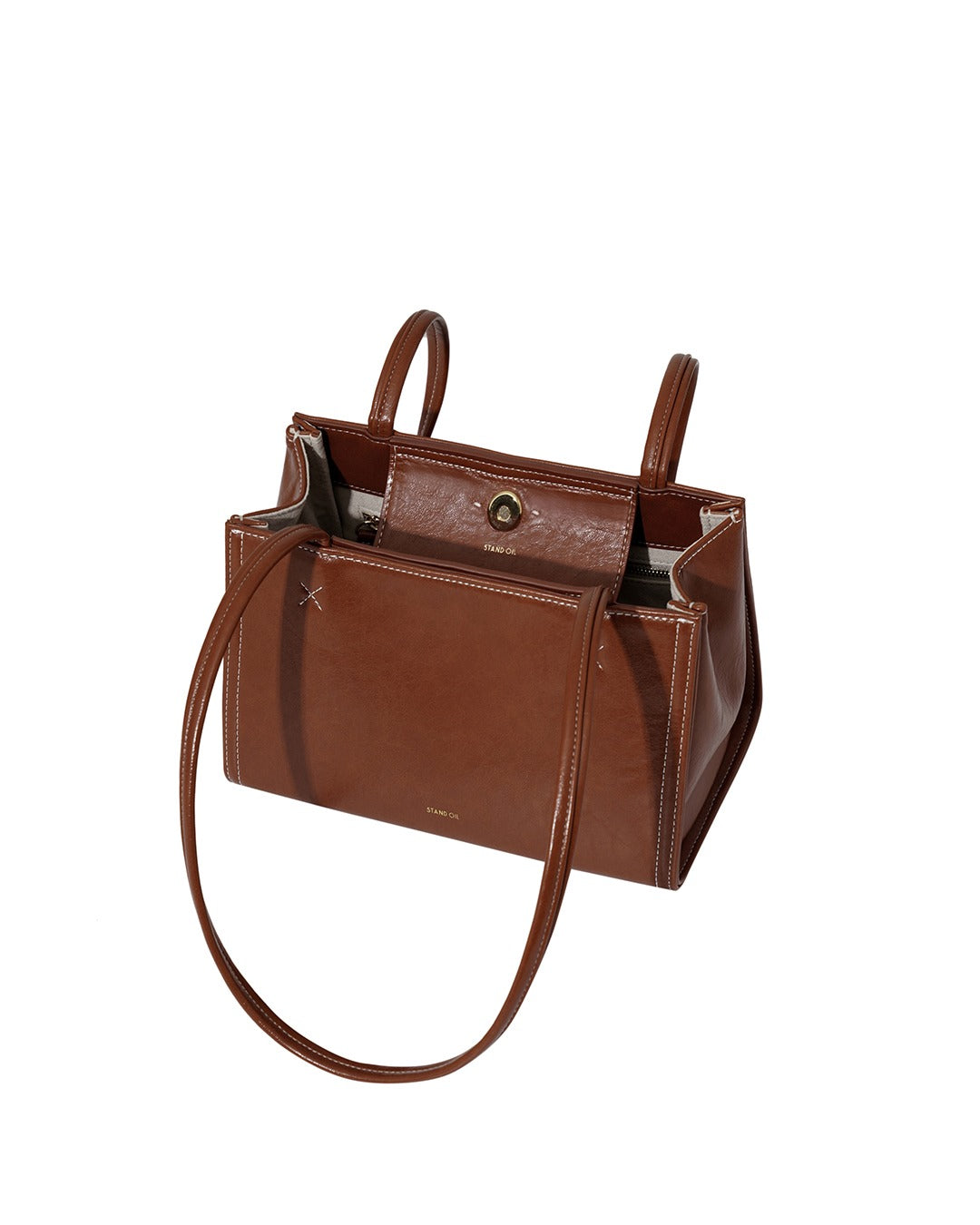 Túi Xách Stand Oil Oblong Bag Tiny #Brown