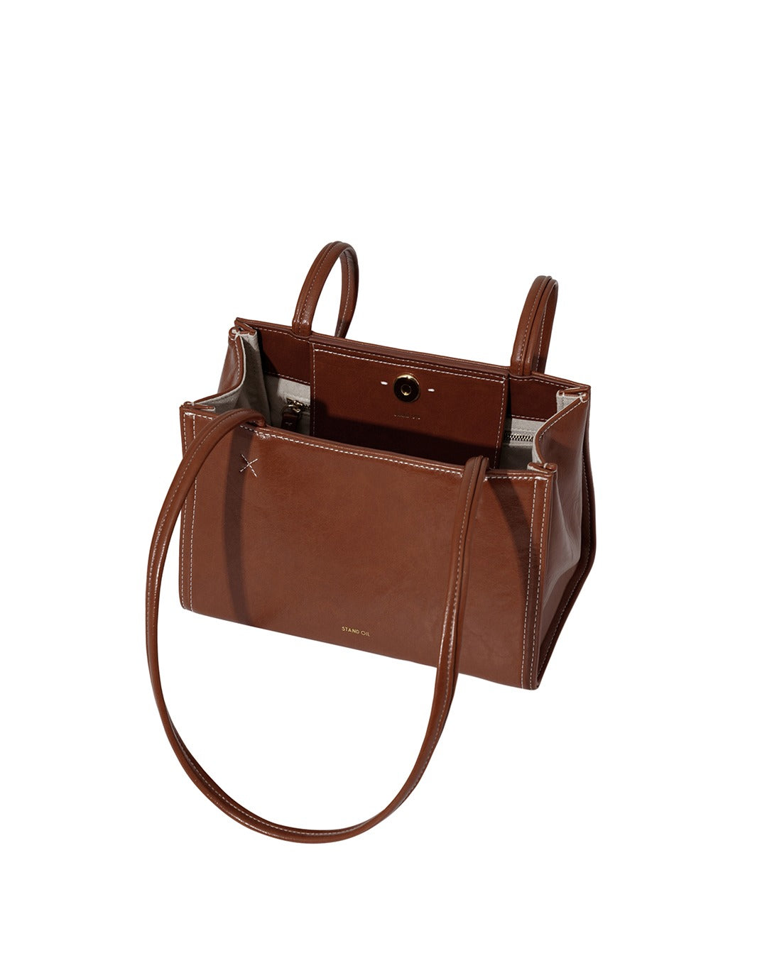 Túi Xách Stand Oil Oblong Bag Tiny #Brown