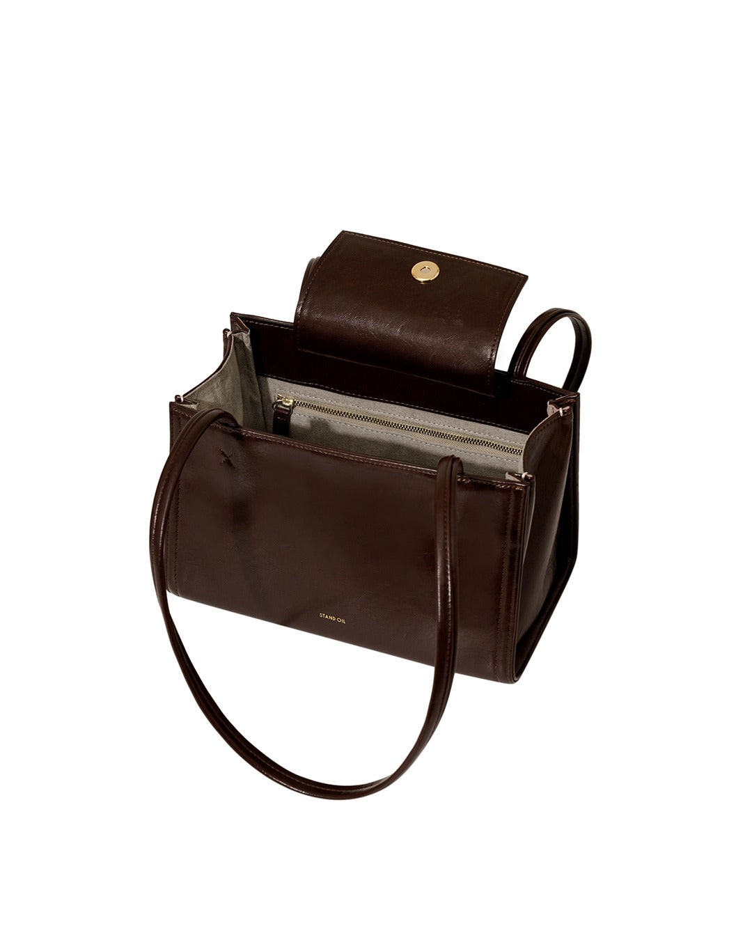 Túi Xách Stand Oil Oblong Bag Tiny #Marron