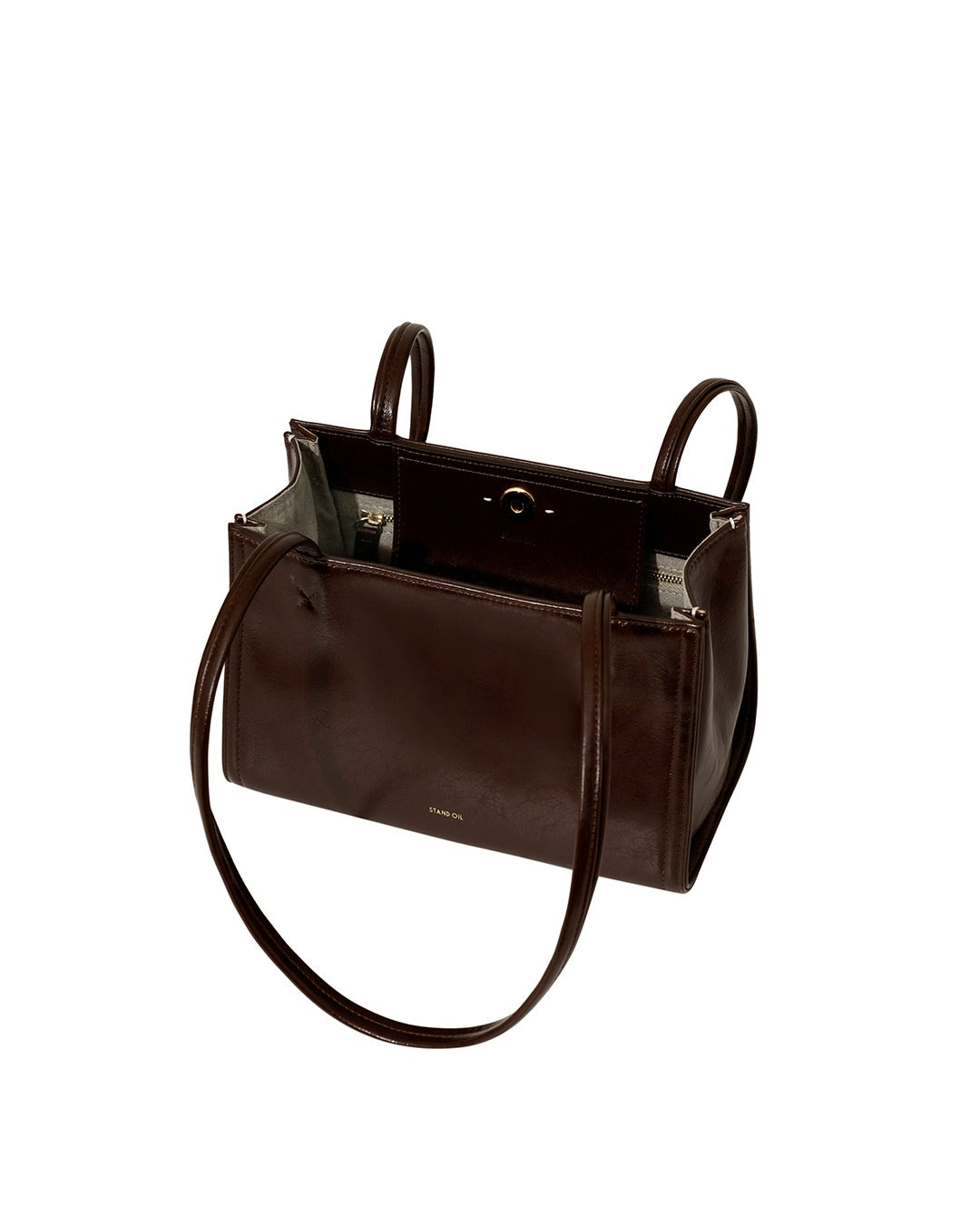 Túi Xách Stand Oil Oblong Bag Tiny #Marron
