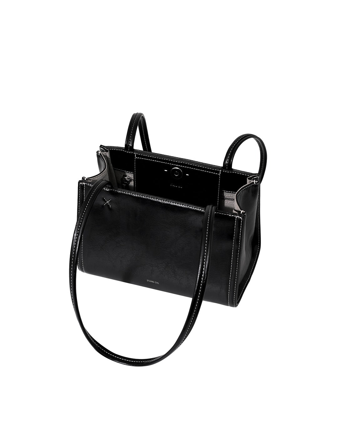 Túi Xách Stand Oil Oblong Bag Tiny #Stitch Black