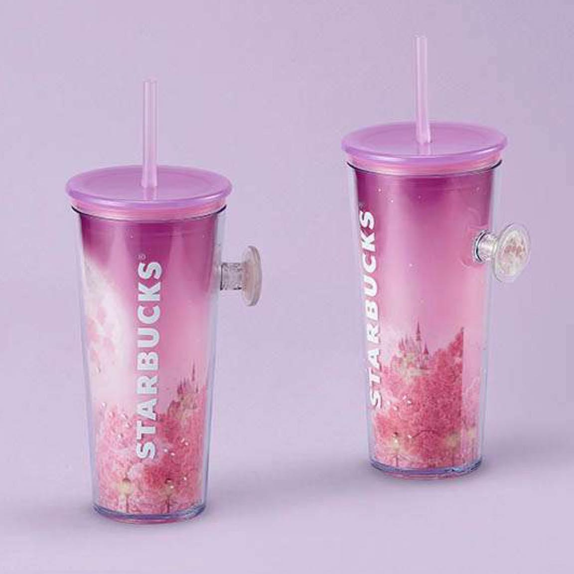 Starbucks Korea 23 online Sparkle Green Cup with Cherry Straw Topper