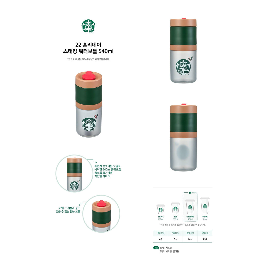 Bình Nước Starbucks 22 Holiday Stacking Water Bottle - Kallos Vietnam