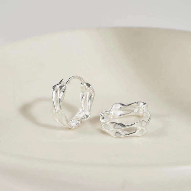 Bông Tai Wing Bling 925 Silver Flow Hoop Earrings - Kallos Vietnam