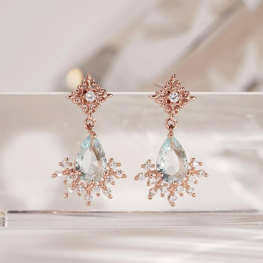 Bông Tai Wing Bling Aqua Dangle Drop Earrings - Kallos Vietnam