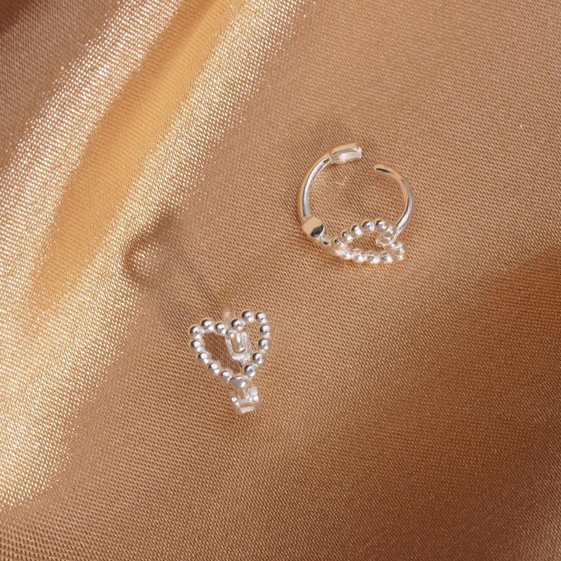 Bông Tai Wing Bling Ball And Heart Hoop Earrings - Kallos Vietnam