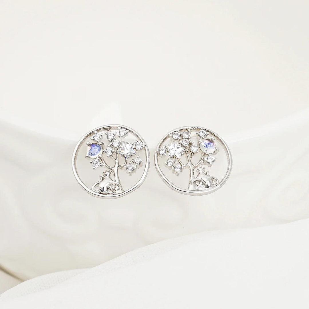 Bông Tai Wing Bling Lucky Tree Cat Earrings - Kallos Vietnam