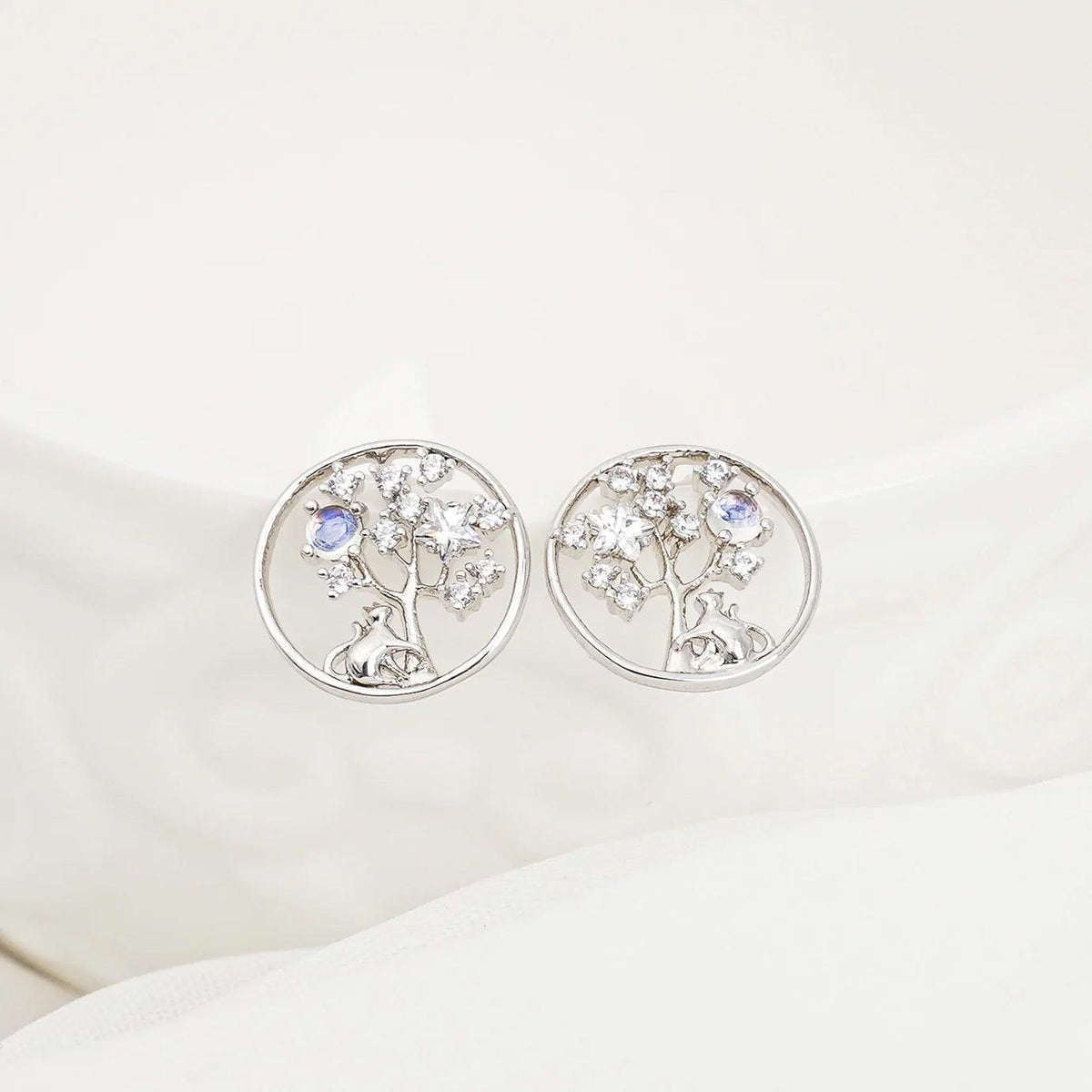 Bông Tai Wing Bling Lucky Tree Cat Earrings - Kallos Vietnam