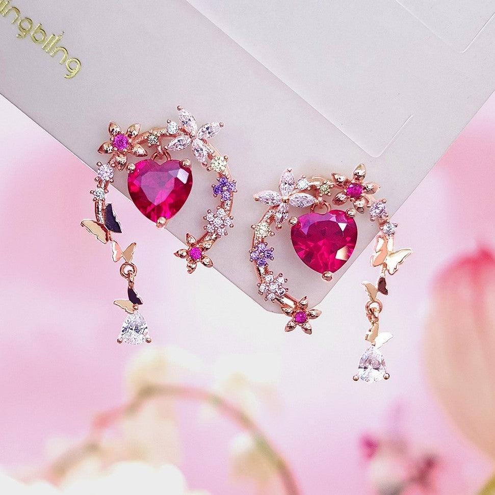 Bông Tai Wing Bling Trembling Heart Earrings - Kallos Vietnam