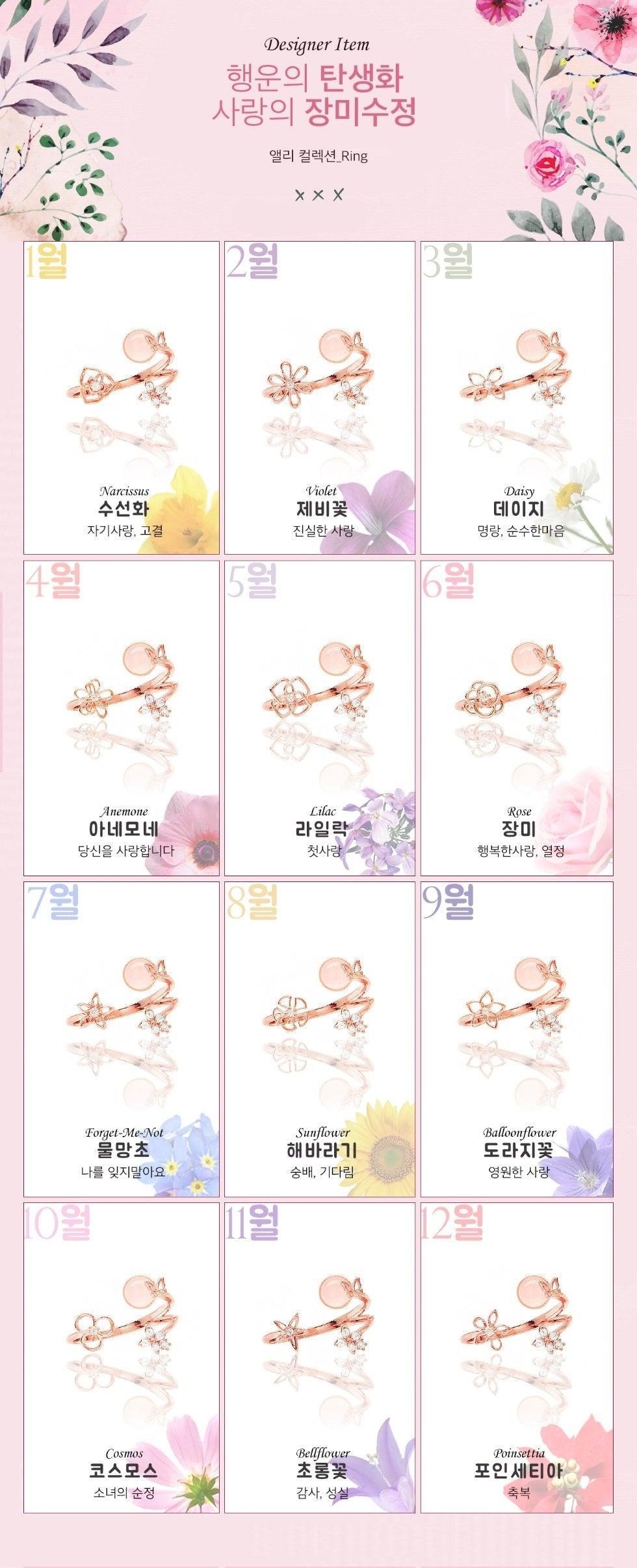 Nhẫn Wing Bling Birthflower Allie Ring - Kallos Vietnam