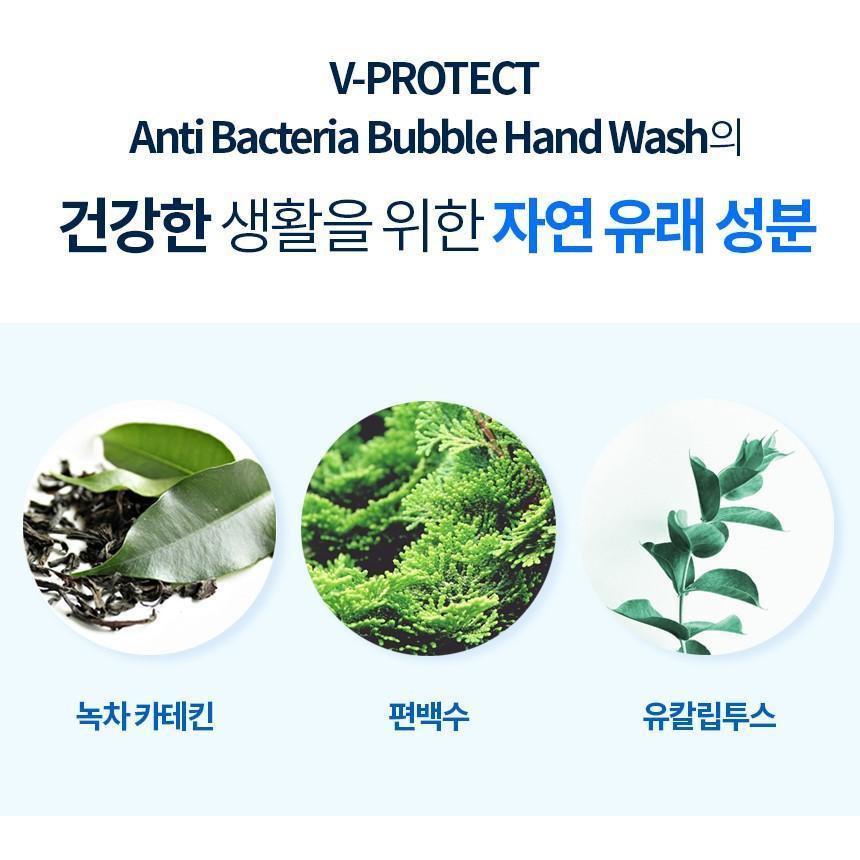 Nước Rửa Tay Happy Bath V-Protect Antibacteria Bubble Handwash - Kallos Vietnam