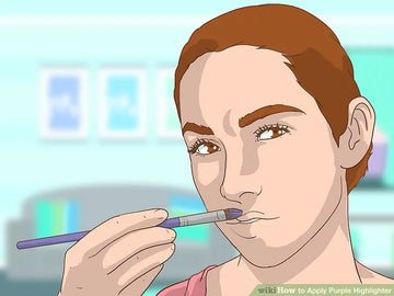Cách đánh phấn highlight bắt sáng màu tím