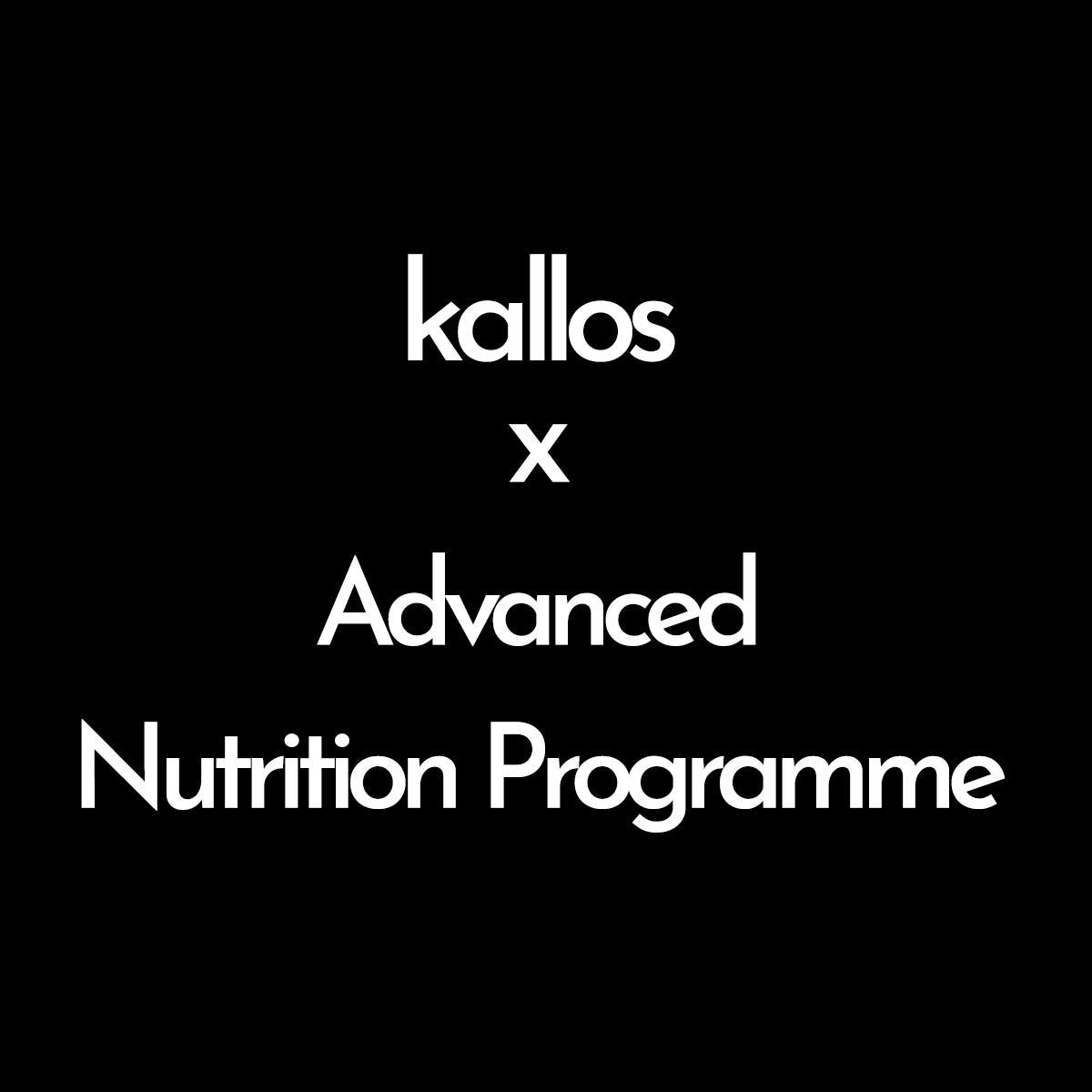 Advanced Nutrition Programme