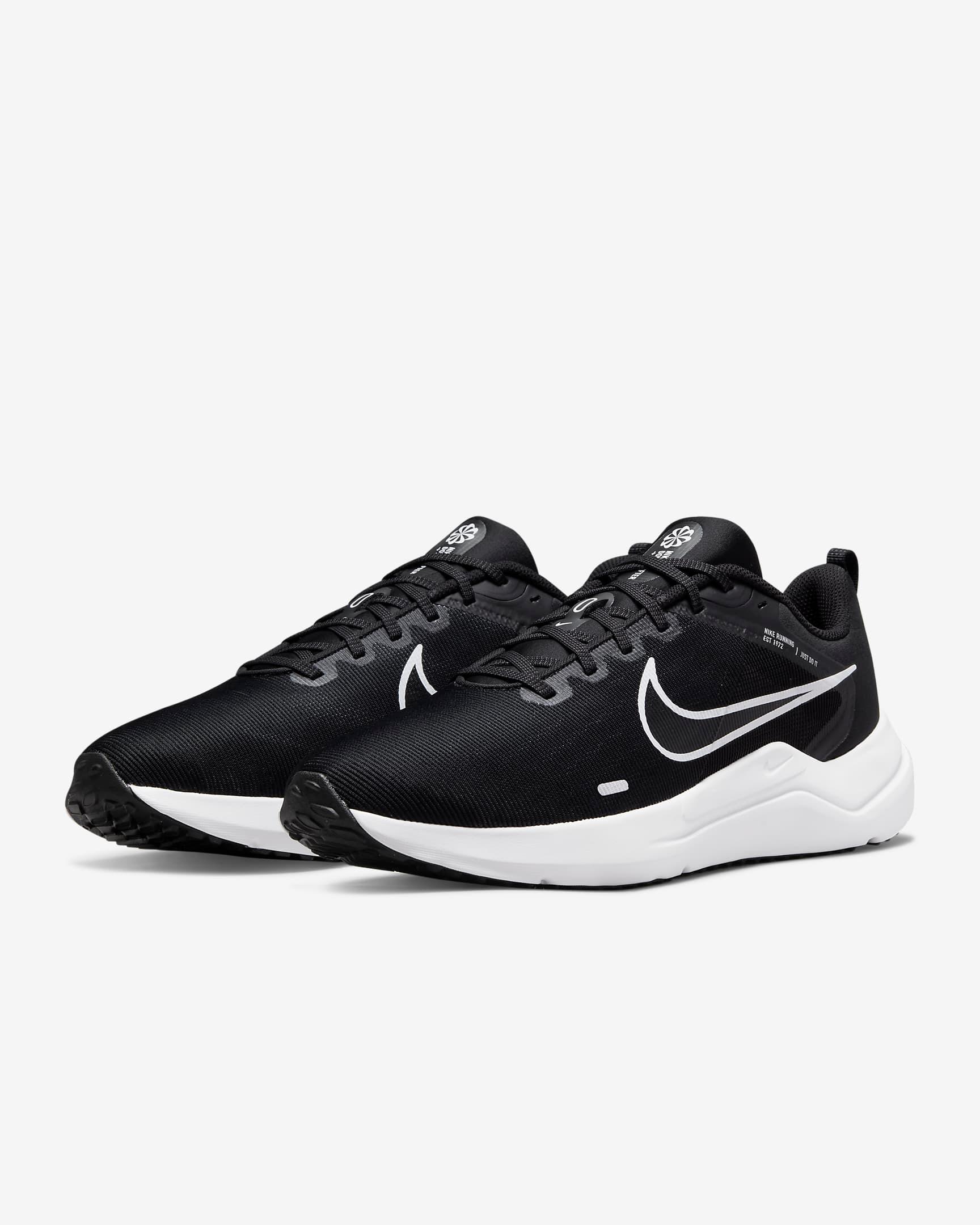Giày Nike Downshifter 12 Men Shoes #Black White - Kallos Vietnam