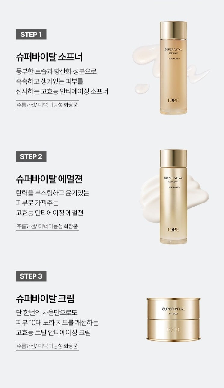 Bộ Dưỡng Da IOPE Super Vital Signature Set-Kallos