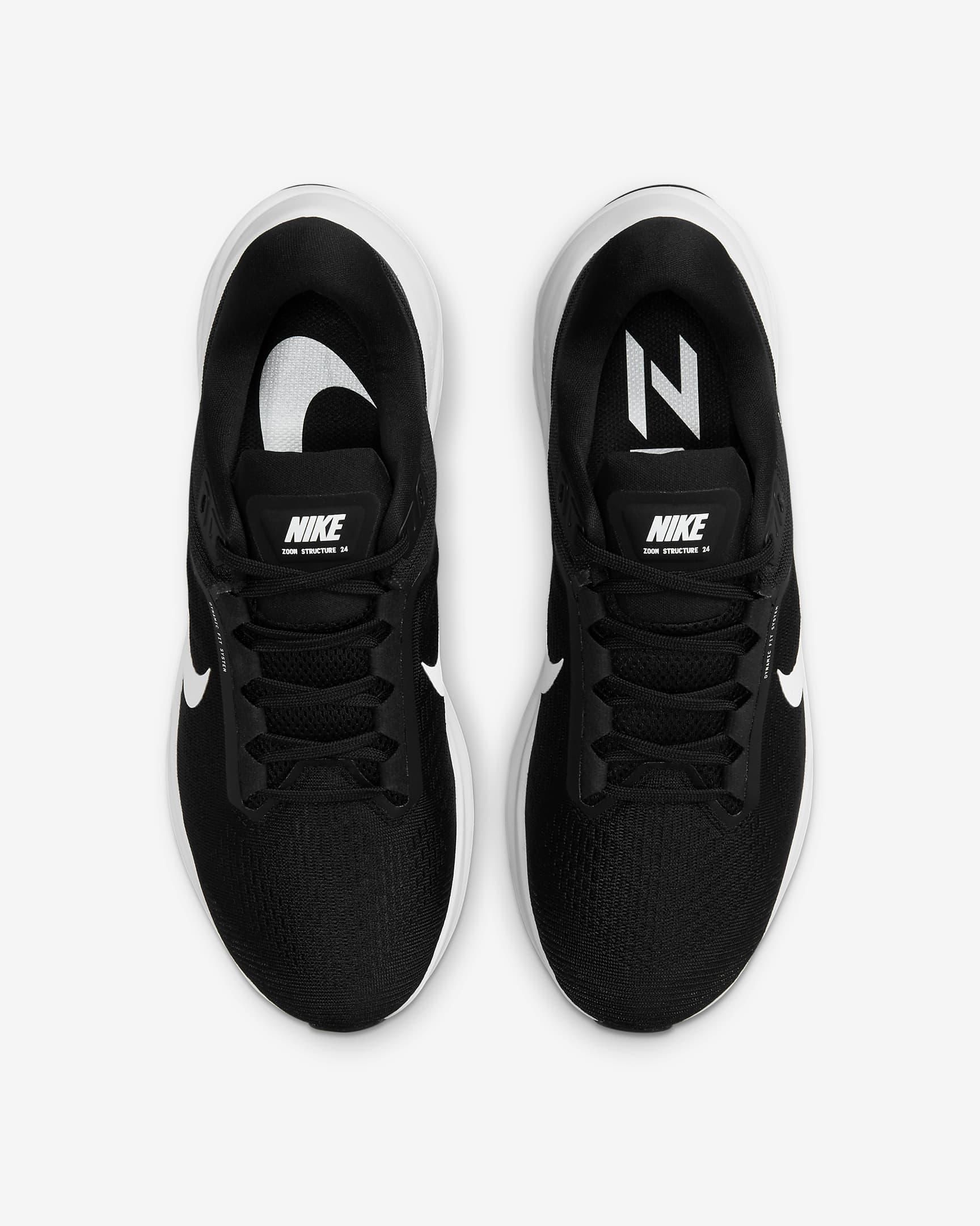 Giày Nike Structure 24 Men Shoes #Black White - Kallos Vietnam