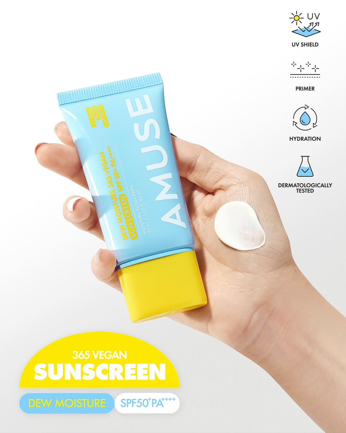 Kem Chống Nắng Amuse Dew Moisture 365 Vegan Sunscreen - Kallos Vietnam