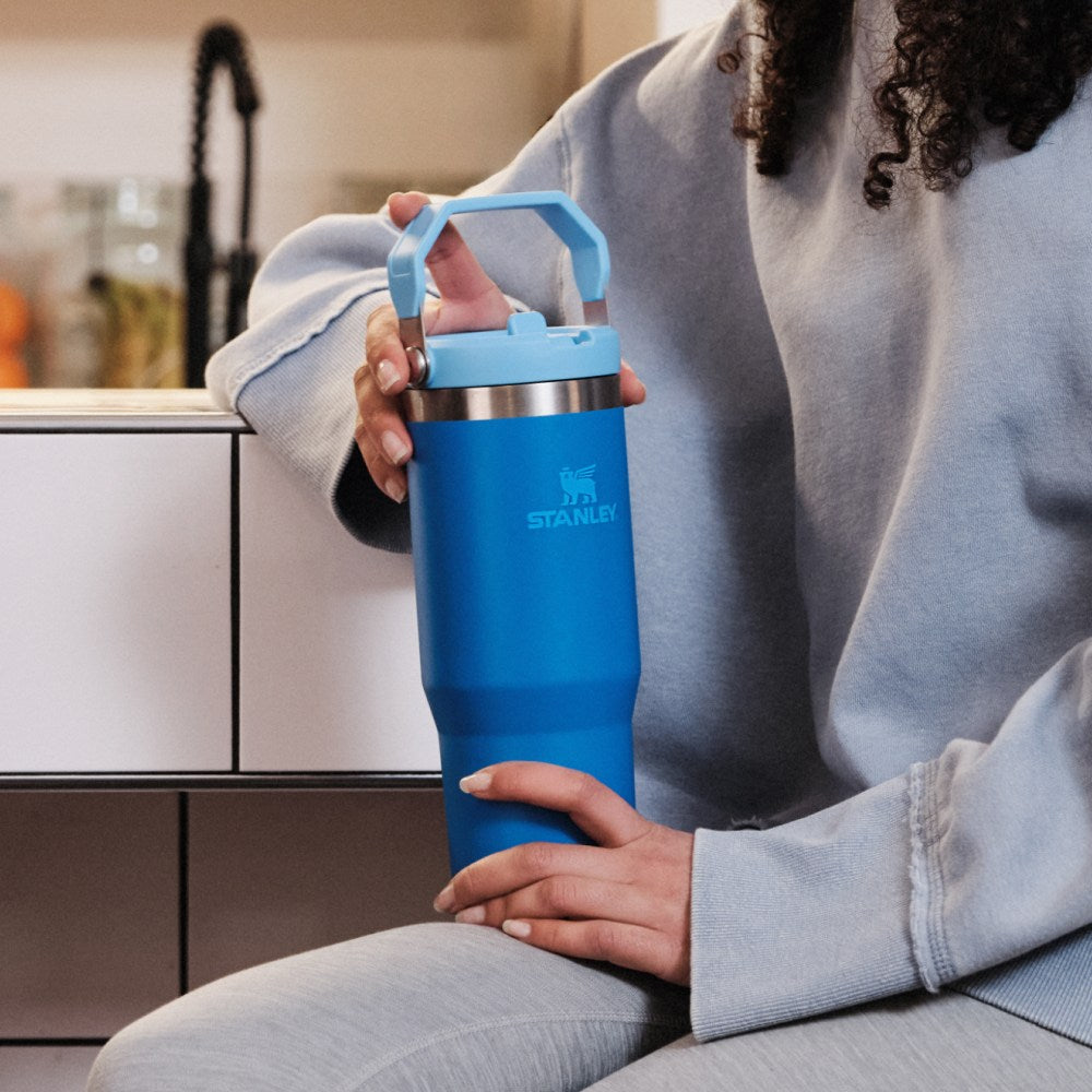 Binh Nuoc Stanley IceFlow Flip Straw Tumbler #Azure Blue - Kallos Vietnam