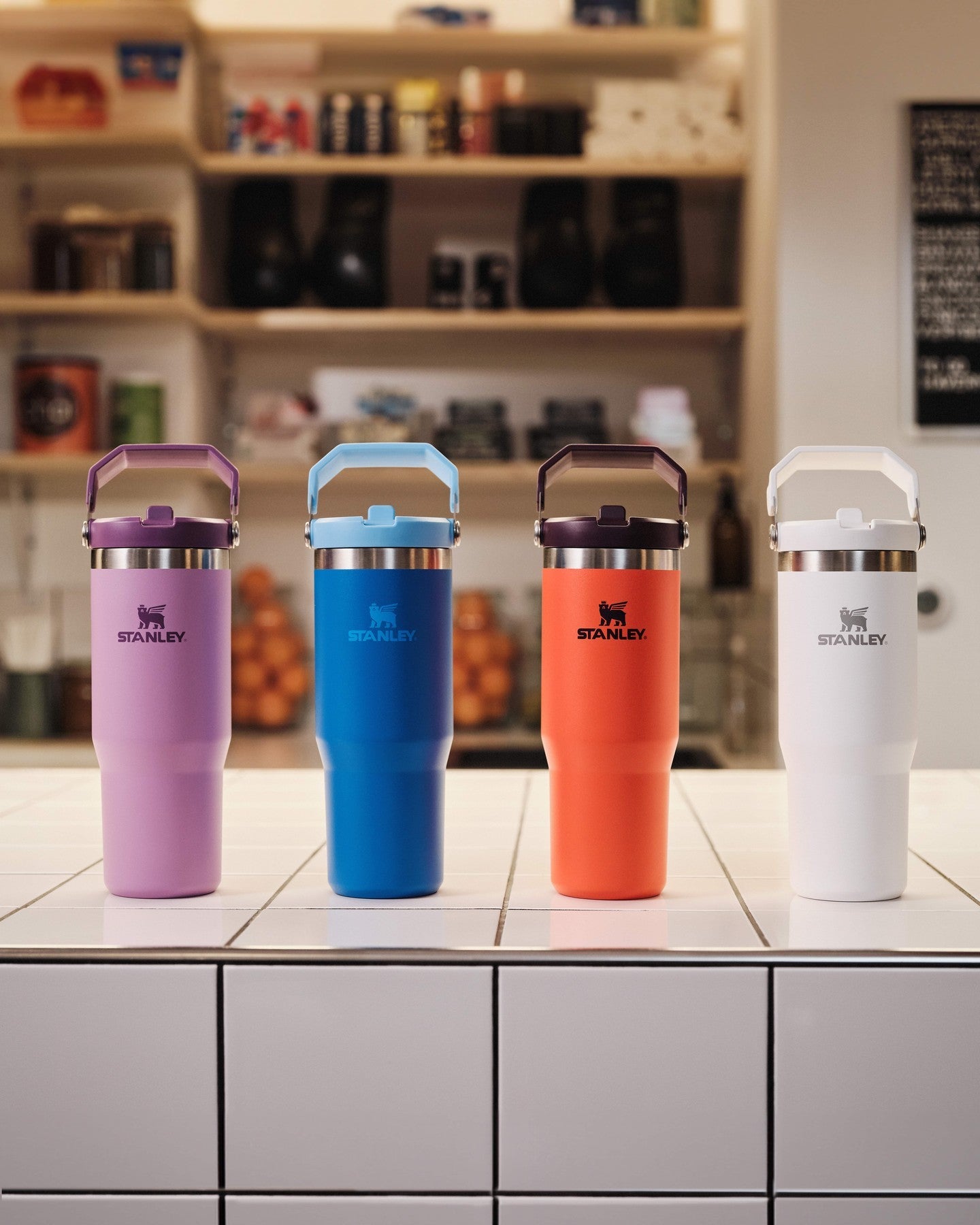 Binh Nuoc Stanley IceFlow Flip Straw Tumbler #Cream - Kallos Vietnam