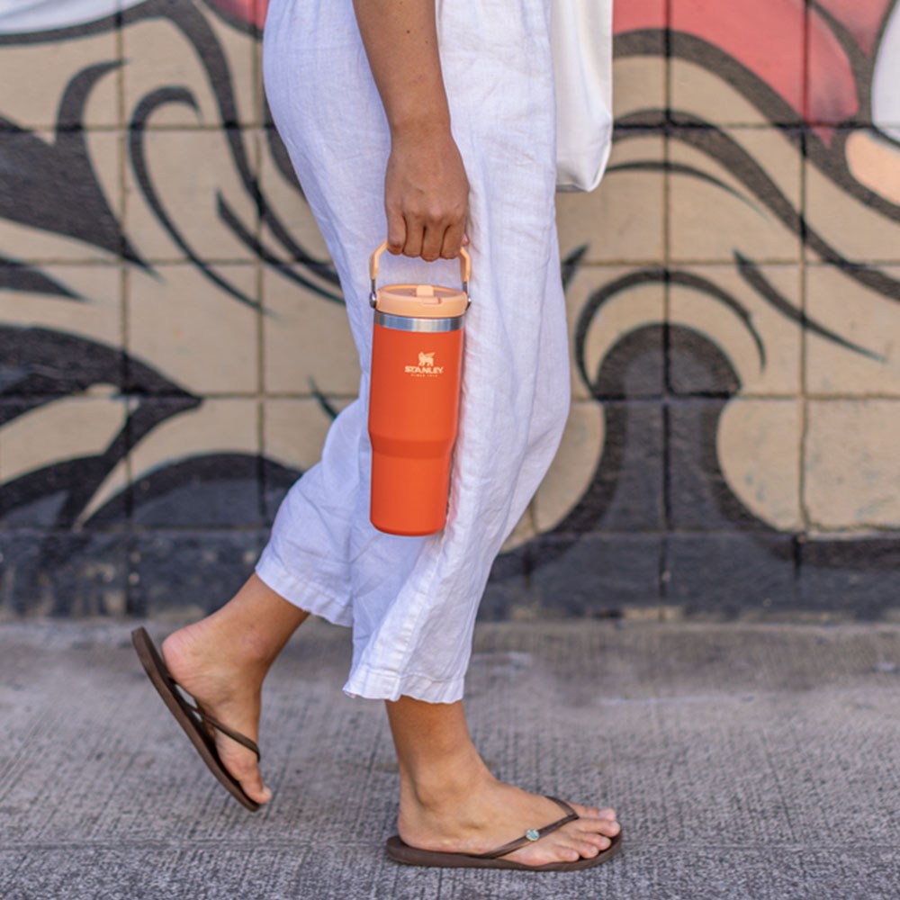 Binh Nuoc Stanley IceFlow Flip Straw Tumbler #Tigerlily Orange - Kallos Vietnam