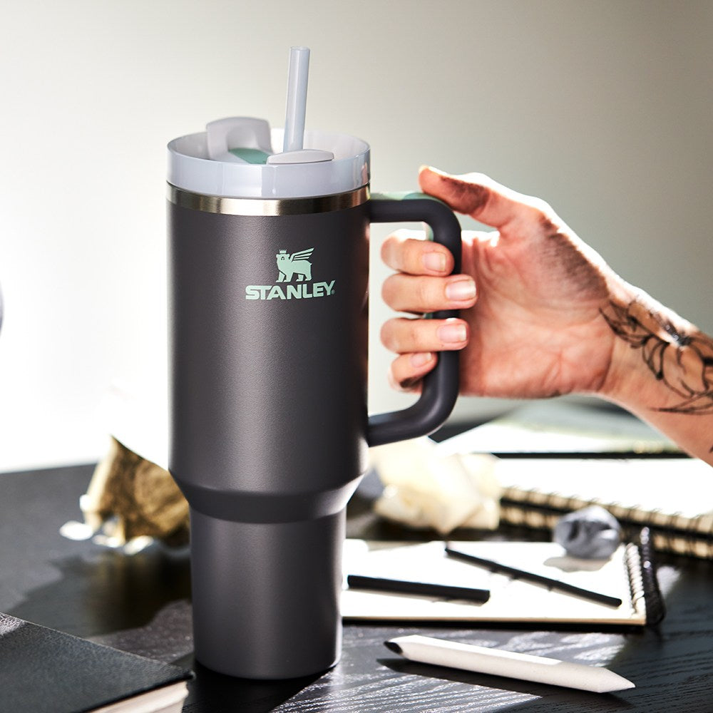 Binh Nuoc Stanley Quencher H2.0 Flowstate Tumbler #Charcoal - Kallos Vietnam