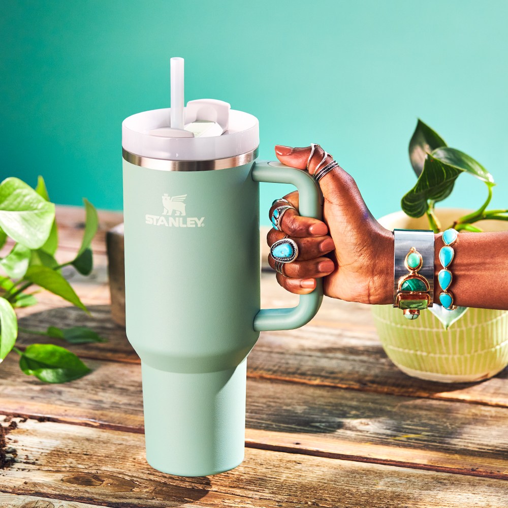 Binh Nuoc Stanley Quencher H2.0 Flowstate Tumbler #Eucalyptus - Kallos Vietnam