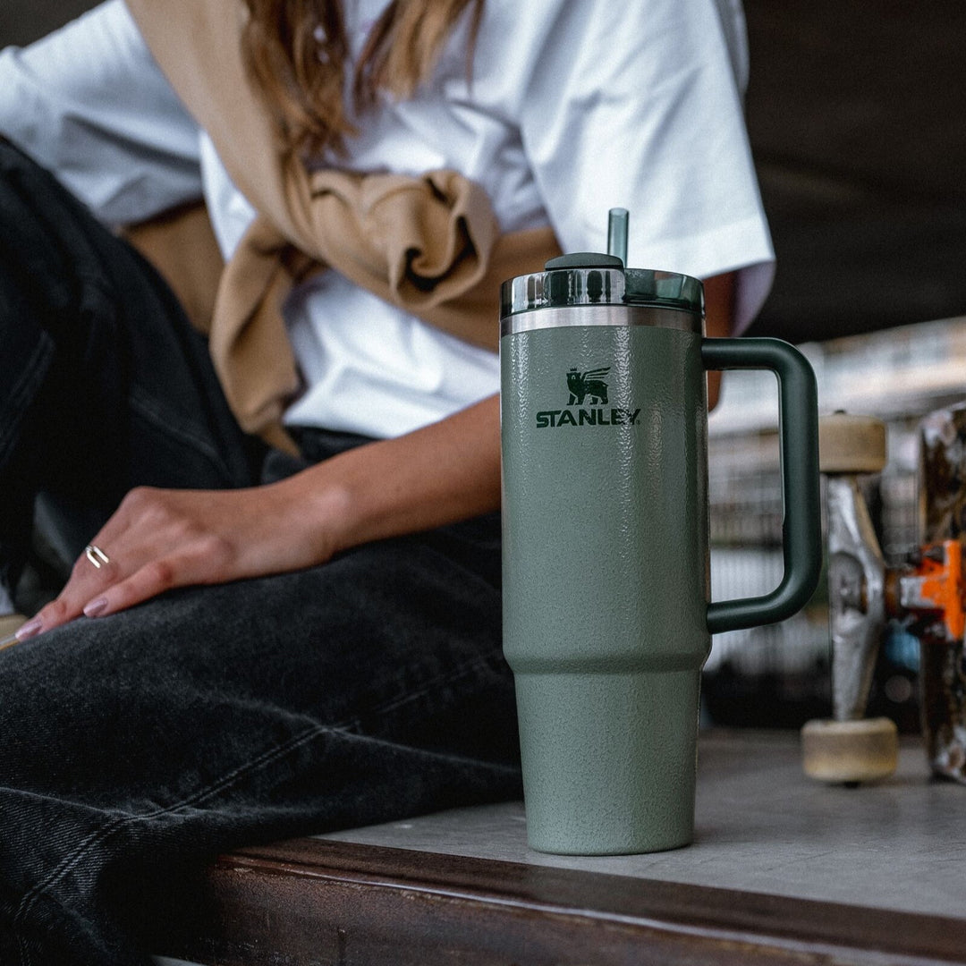 Binh Nuoc Stanley Quencher H2.0 Flowstate Tumbler #Hammertone Green - Kallos Vietnam