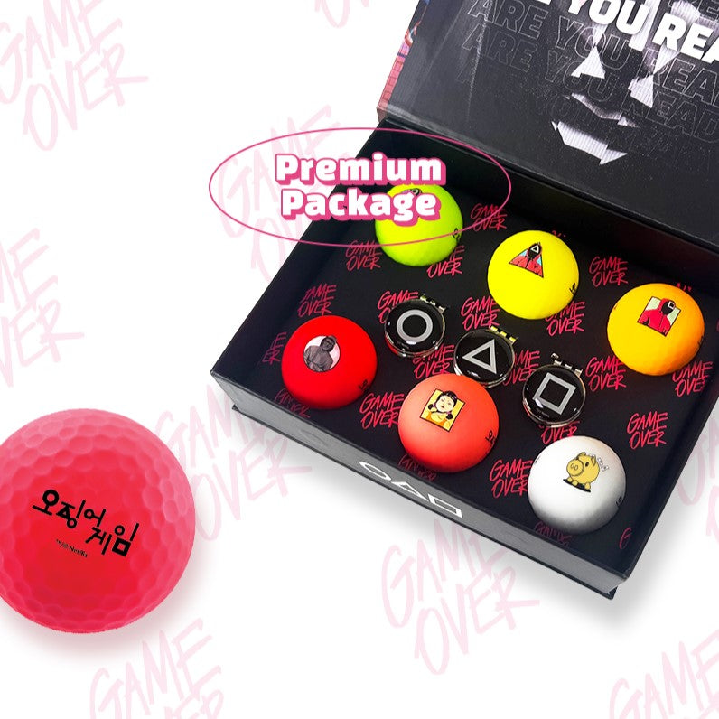 Bộ Bóng Golf VOLVIK Squid Game Special 6 Ball Golf + 3 Ball Markers Set - Kallos Vietnam