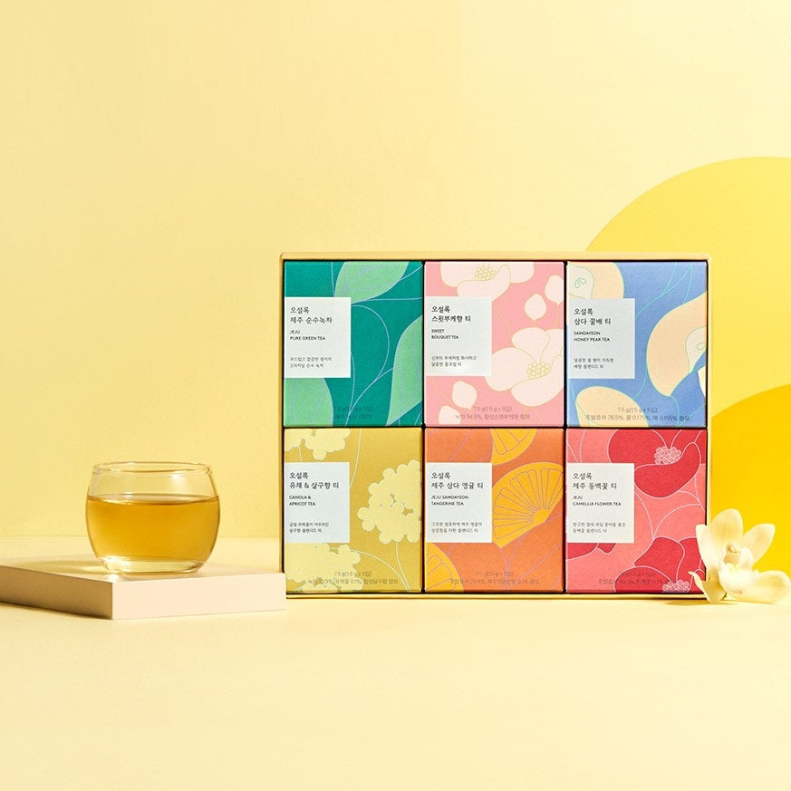 Bo Qua Tang Tra OSULLOC O Thank You Tea Box Gift Set - Kallos Vietnam