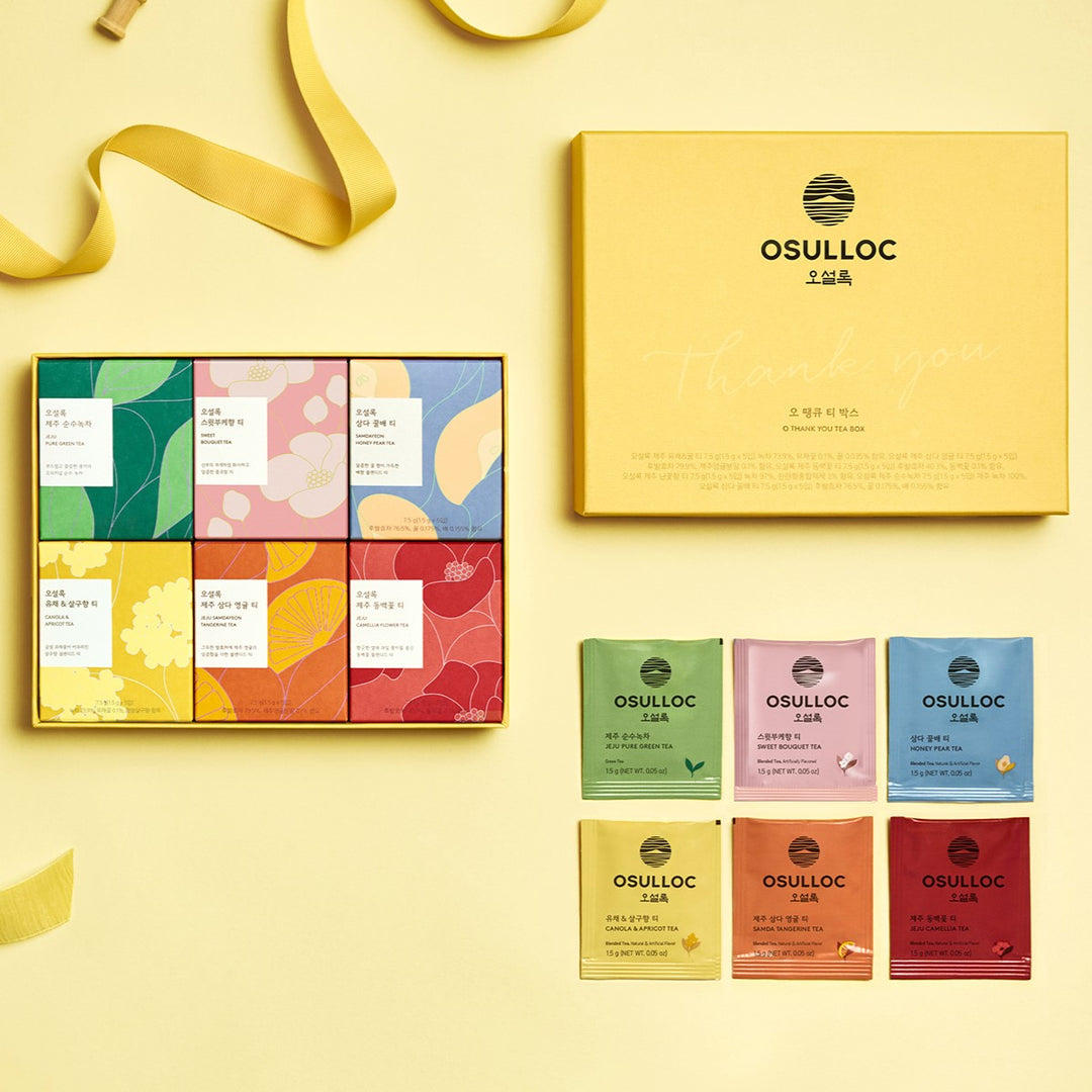 Bo Qua Tang Tra OSULLOC O Thank You Tea Box Gift Set - Kallos Vietnam