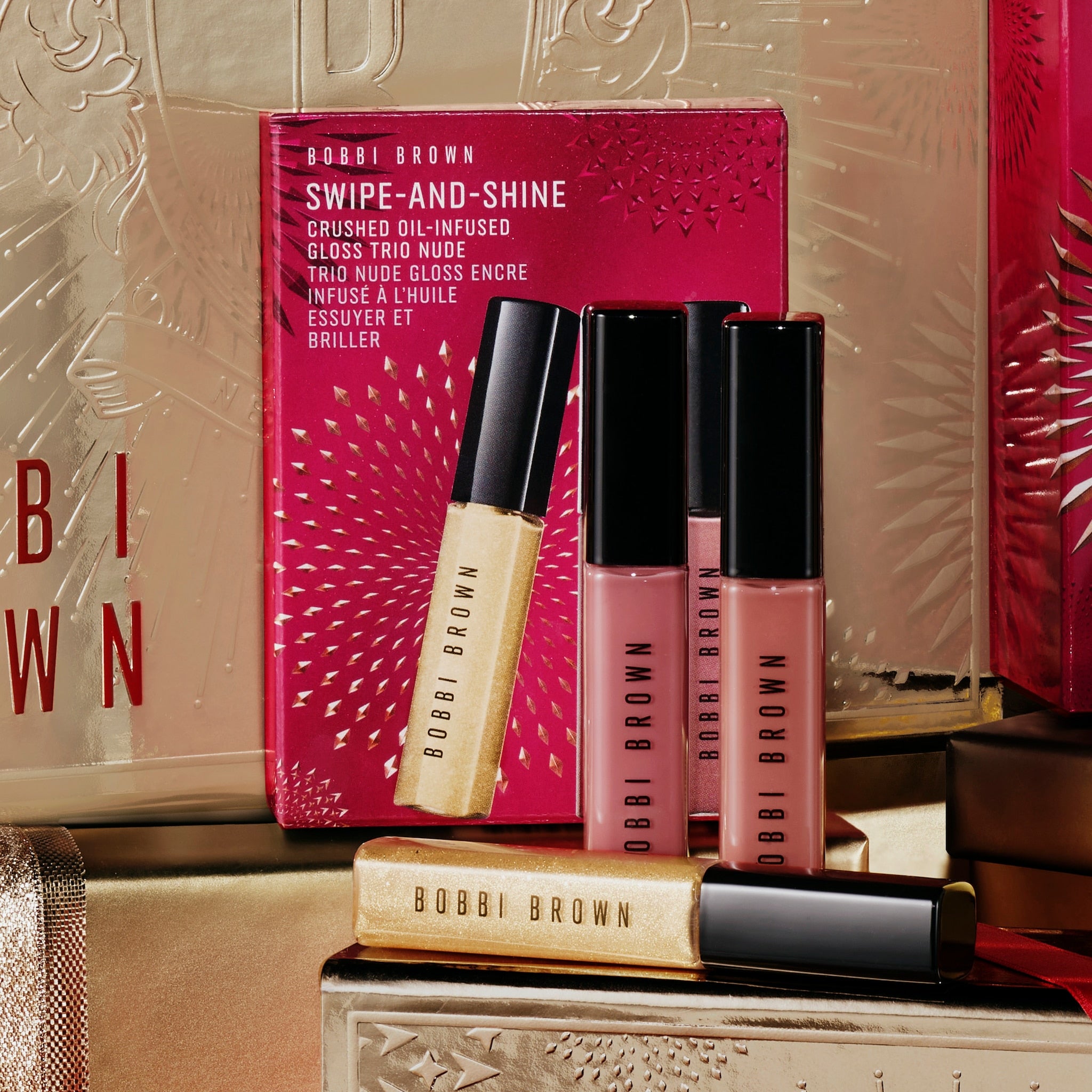 Bobbi Brown Swipe And Shine Crushed Oil Infused Gloss Trio - Kallos Vietnam