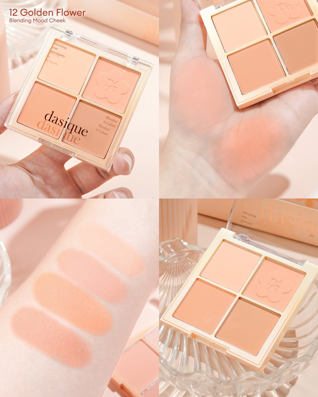 Phấn Má Hồng Dasique Blending Mood Cheek #12 Golden Flower