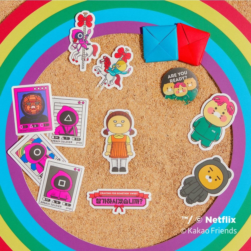 Hình Dán KAKAO Friends Squid Game Sticker Pack - Kallos Vietnan