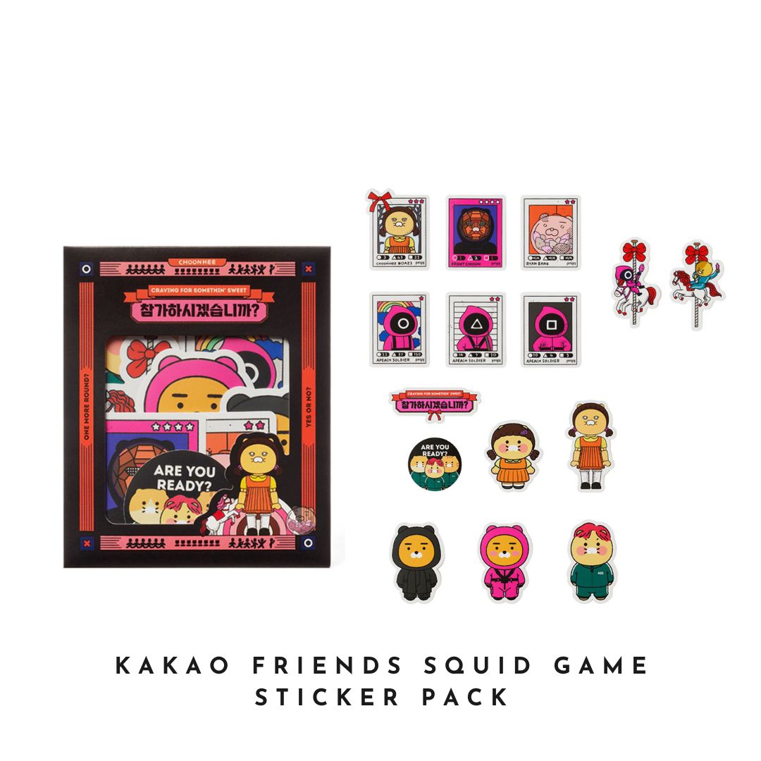 Hình Dán KAKAO Friends Squid Game Sticker Pack - Kallos Vietnan