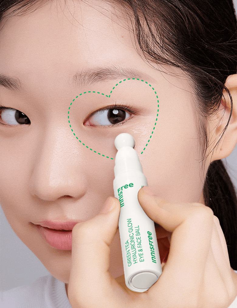 Dưỡng Mắt Innisfree Green Tea Hyaluronic Acid Glow Eye Face Ball - Kallos Vietnam