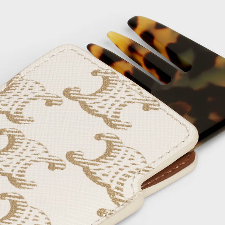 Lược CELINE Small Hair Comb With Case In Triomphe Canvas 