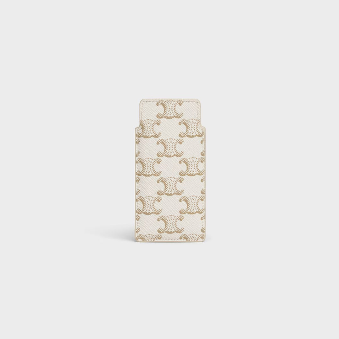 Lược CELINE Small Hair Comb With Case In Triomphe Canvas #White