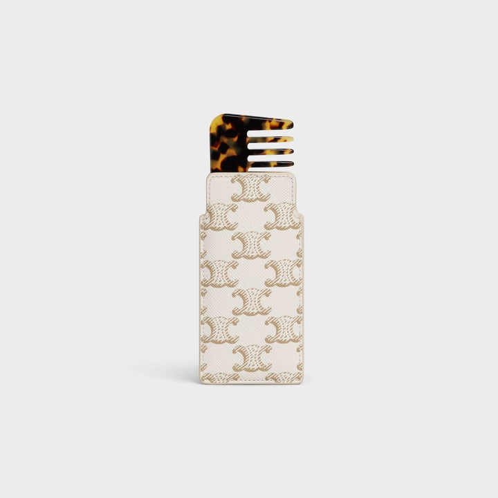 Lược CELINE Small Hair Comb With Case In Triomphe Canvas 