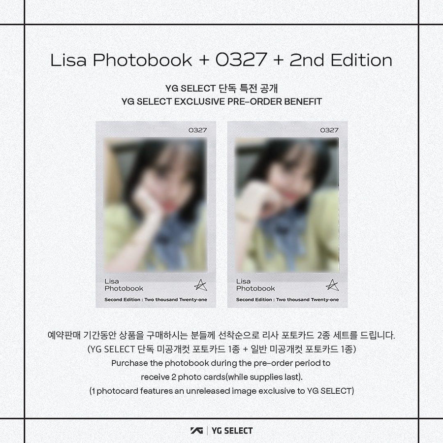 Album Ảnh Lisa Photobook [0327] VOL 2 Second Edition - Kallos Vietnam