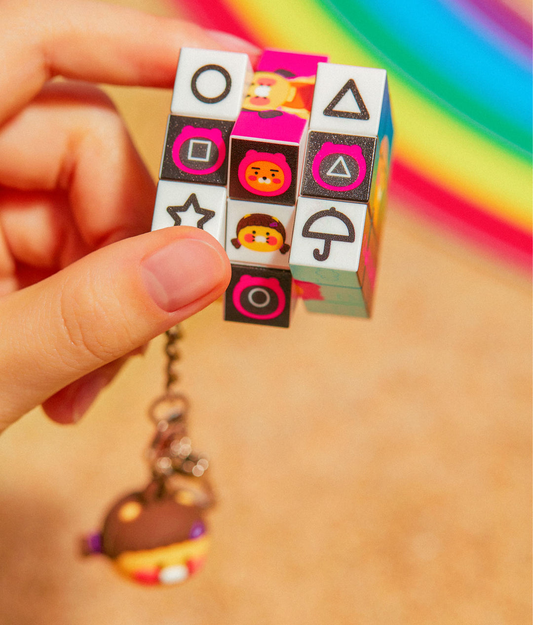 Móc Khoá KAKAO Friends Squid Game Cube Keyring - Kallos Vietnam