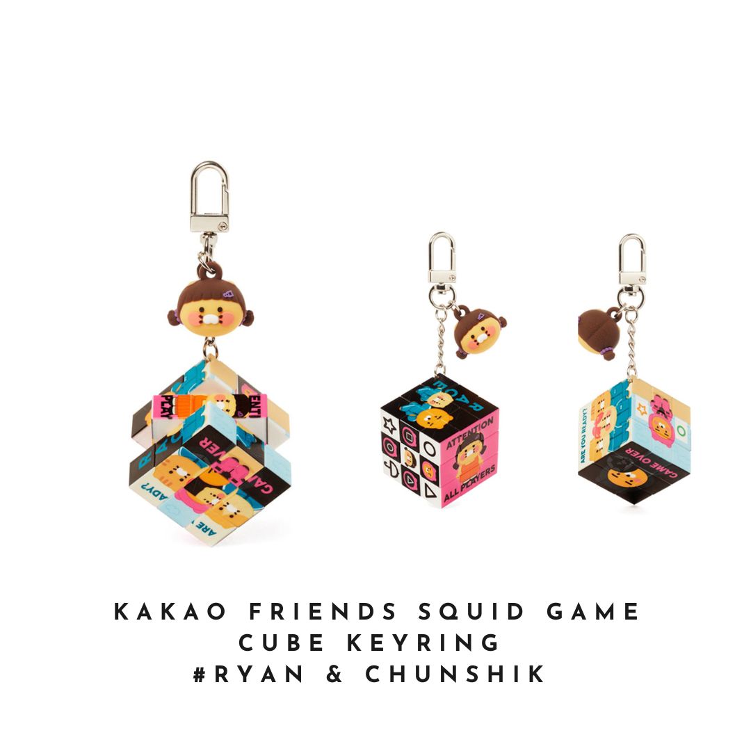 Móc Khoá KAKAO Friends Squid Game Cube Keyring - Kallos Vietnam