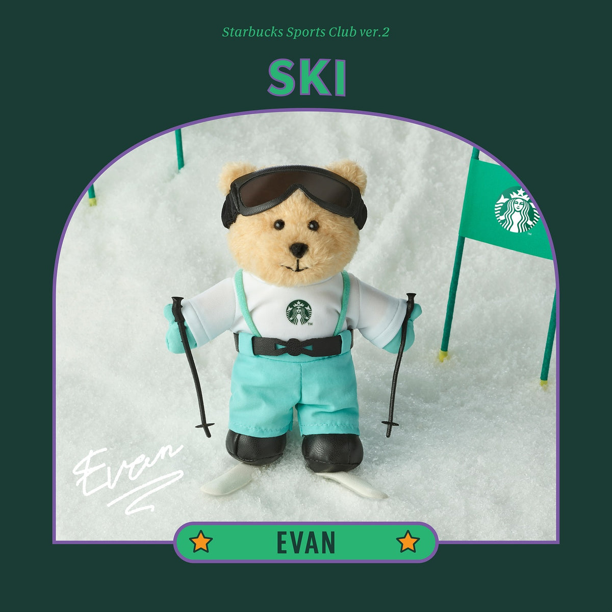 Móc Khoá STARBUCKS Ski Bearista Keychin Evan - Kallos Vietnam