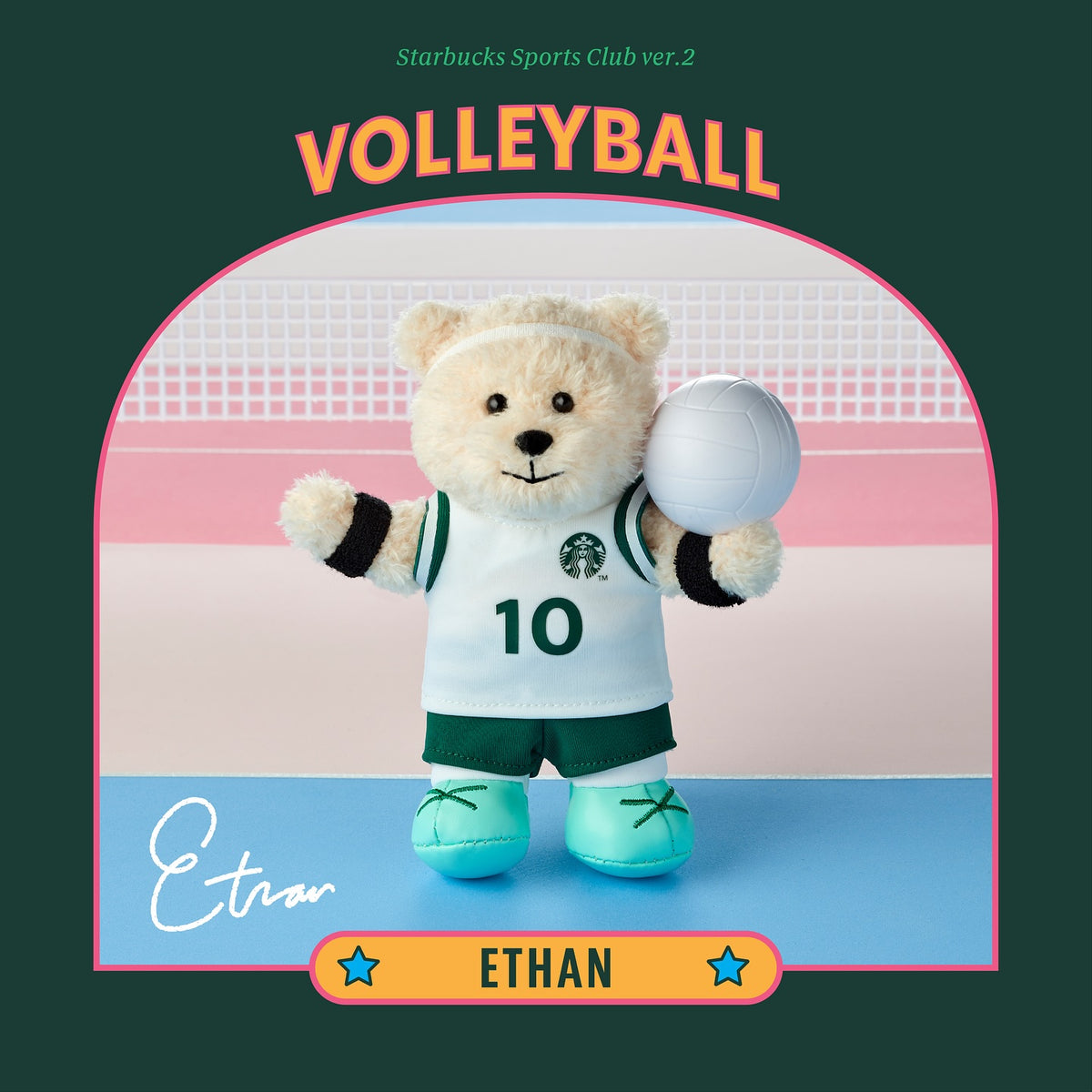 Móc Khoá STARBUCKS Volleyball Bearista Keychain Ethan - Kallos Vietnam