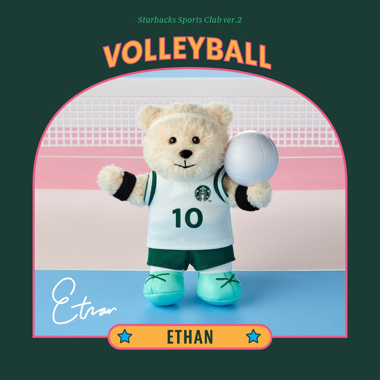 Móc Khoá STARBUCKS Volleyball Bearista Keychain Ethan - Kallos Vietnam