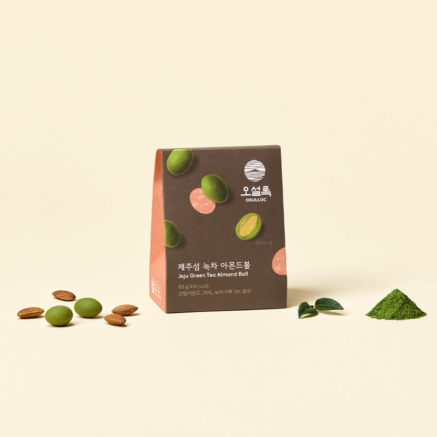 Socola OSULLOC Jeju Green Tea Almond Ball - Kallos Vietnam