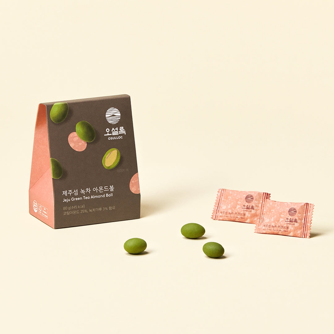 Socola OSULLOC Jeju Green Tea Almond Ball - Kallos Vietnam