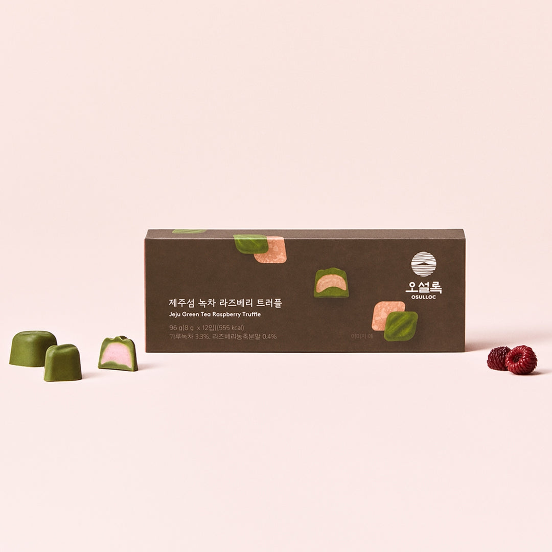 Socola OSULLOC Jeju Green Tea Raspberry Truffle - Kallos Vietnam