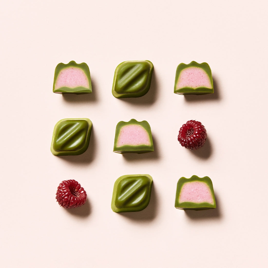 Socola OSULLOC Jeju Green Tea Raspberry Truffle - Kallos Vietnam